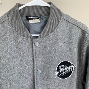 The Hundreds Wool Blend Grey Varsity Jacket Bomber XL‎ Preppy Streetwear